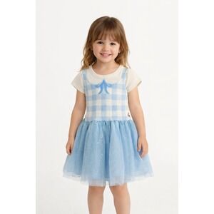 Wizard of Oz Toddler Girl Dorothy Cosplay Sweater Dress 4T